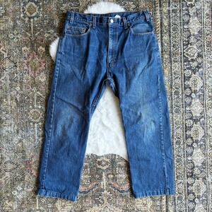 Vintage Levis 505 Jeans Mens 36x26.5 Made in USA Blue Straight Leg 90s 505-0216